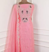 Shimmer Pink Unstitched Suit